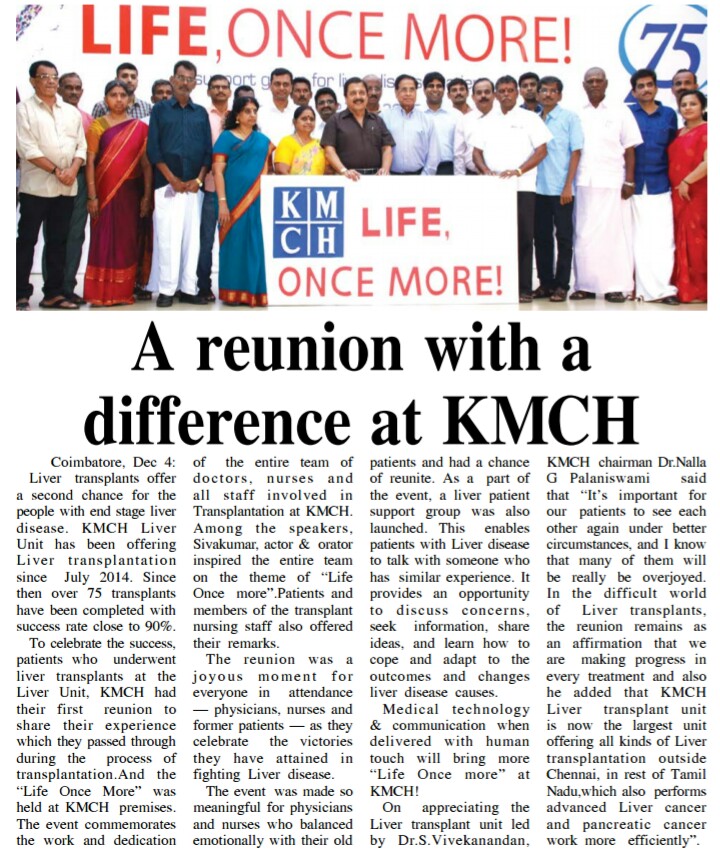 KMCH Launches Liver Patient Support Group