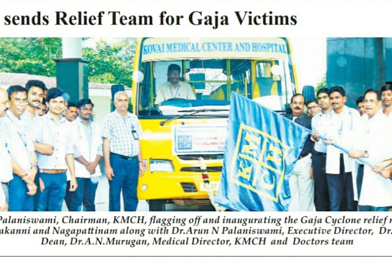 KMCH’s team at cyclone relief medical camp