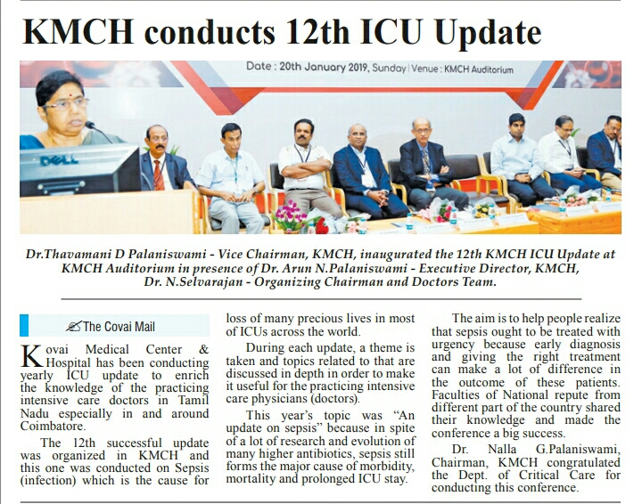 KMCH Conducts 12th ICU Update on Sepsis held