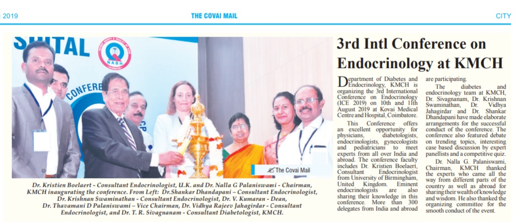 Two day global meet on endocrinology at KMCH