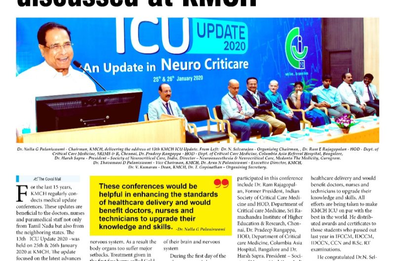 13th KMCH ICU Update 2020 on Neuro Criticare