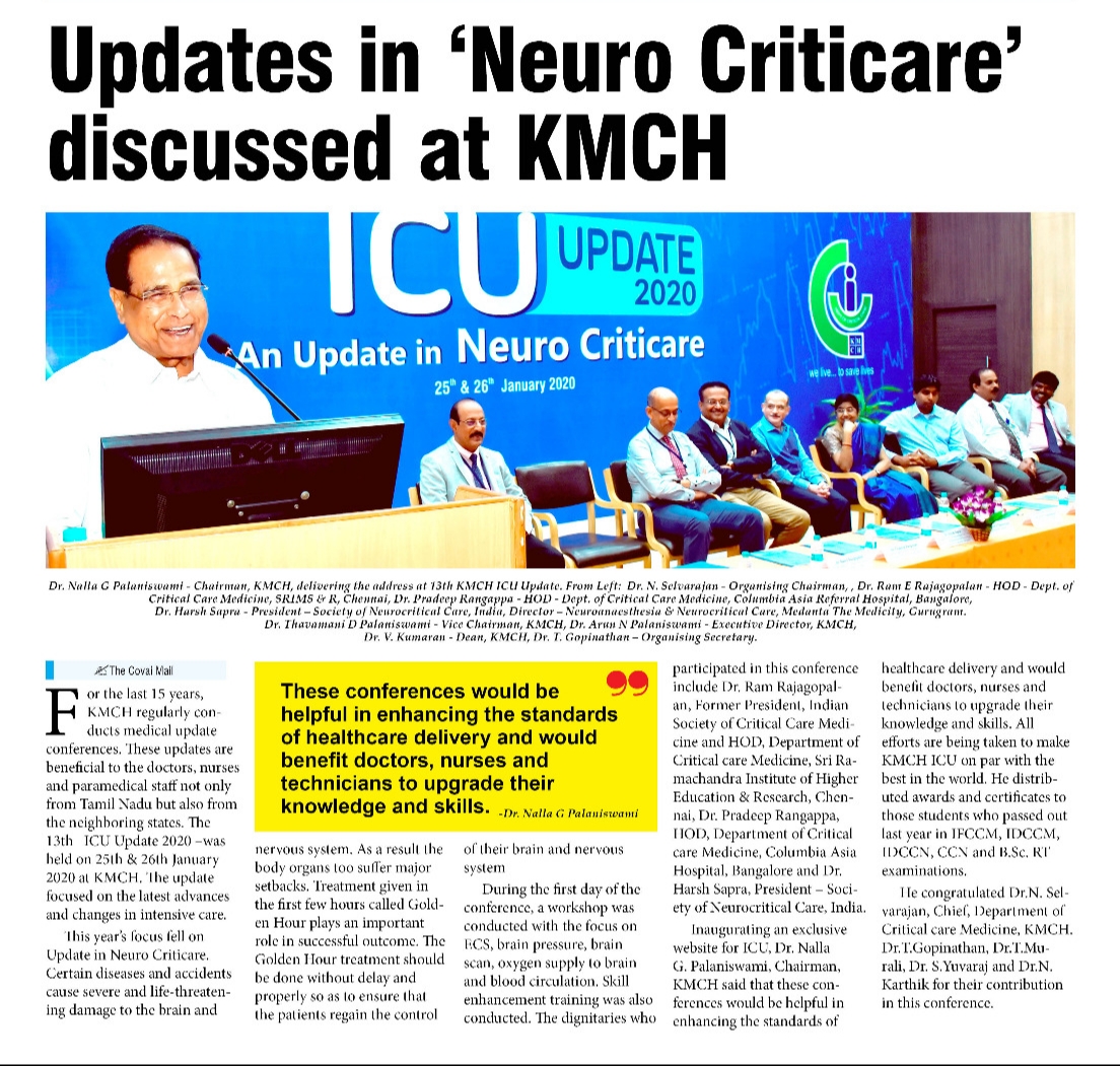 13th KMCH ICU Update 2020 on Neuro Criticare